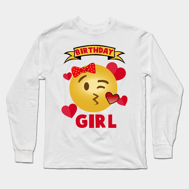 Emoji of Birthday Girl Long Sleeve T-Shirt by FirmanPrintables